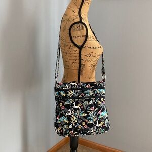 Vera Bradley Triple Zip Crossbody Bag Winter Palace + Bonus Wristlet Wallet VHTF